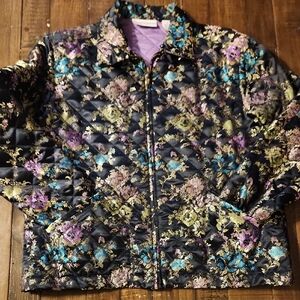 vintage quilted silk brocade jacket from the brand Draper's & Damon's